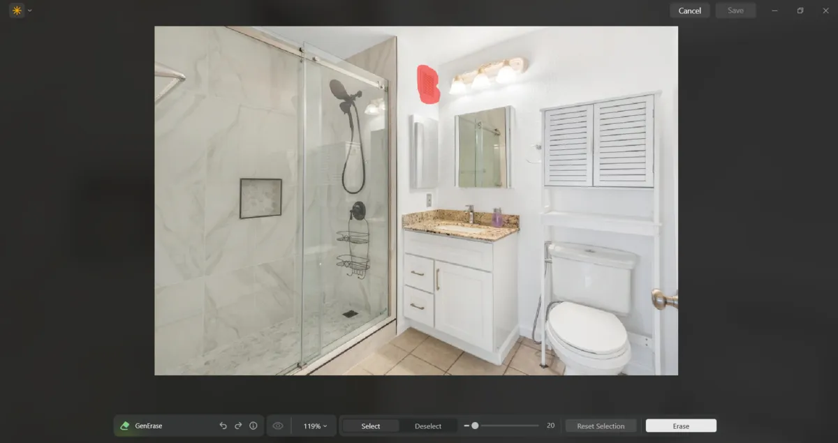 Gen Erase in Luminar Neo before | Skylum Blog