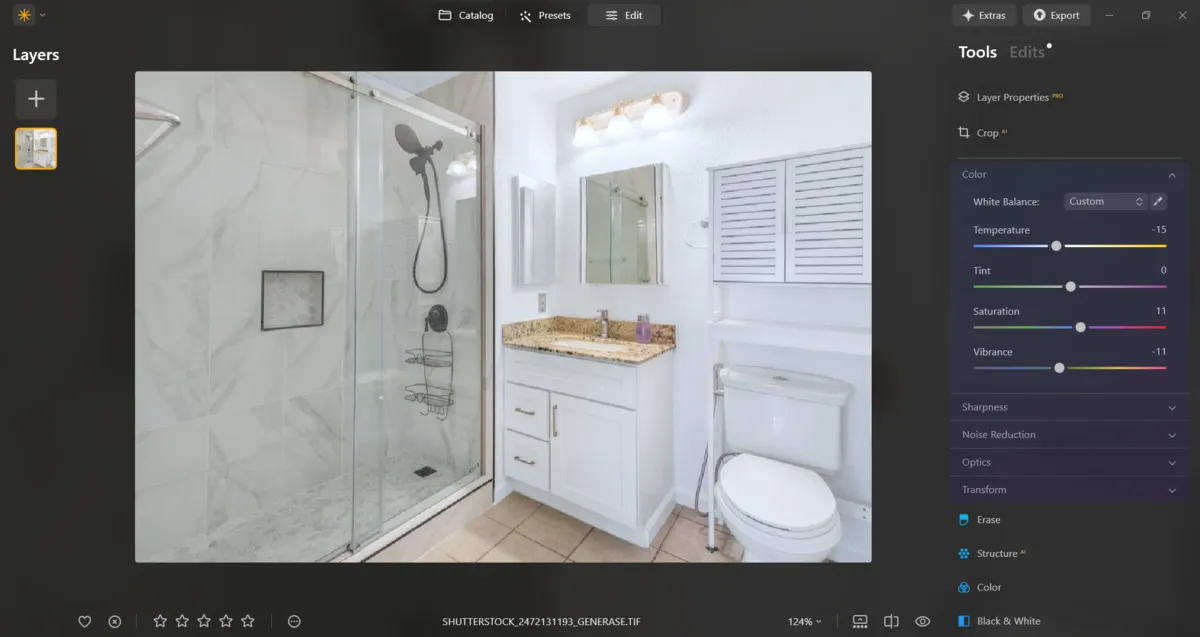 Color editor for bathroom photos in Luminar Neo | Skylum Blog