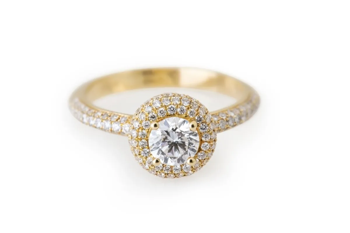 Close up of a ring with stones on a white background | Skylum Blog