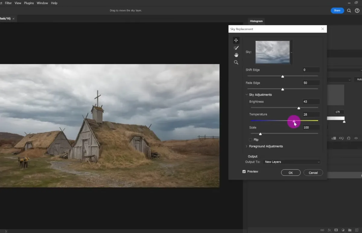 Temperature in Sky Replacement in Photoshop | Skylum Blog
