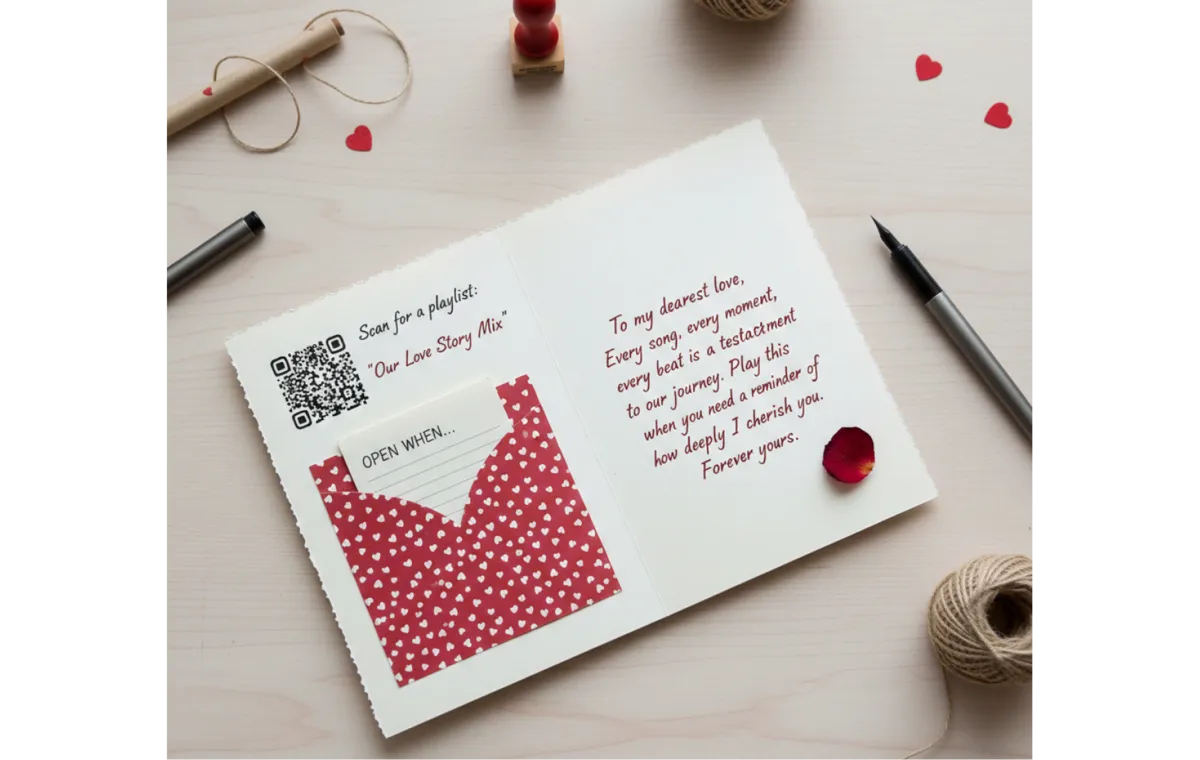 Minimalist card with a red patterned envelope | Skylum Blog