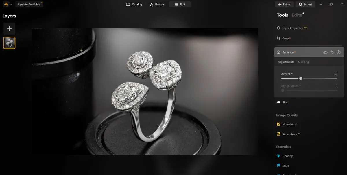 Editing a ring photo in Luminar Neo | Skylum Blog