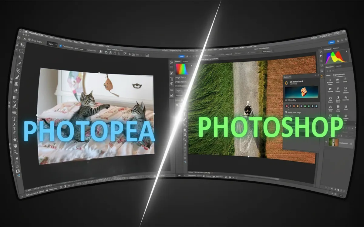 Photopea next to Photoshop | Skylum Blog