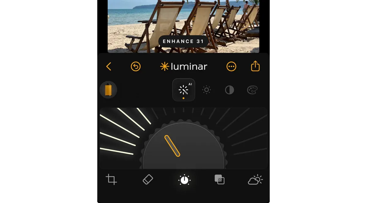 The editing wheel in Luminar Mobile | Skylum Blog