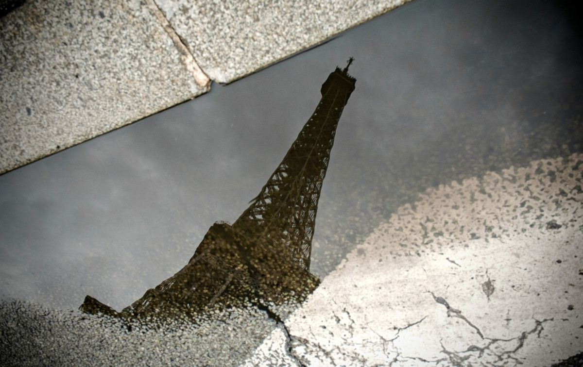 A photo of the Eiffel Tower in a puddle | Skylum Blog

