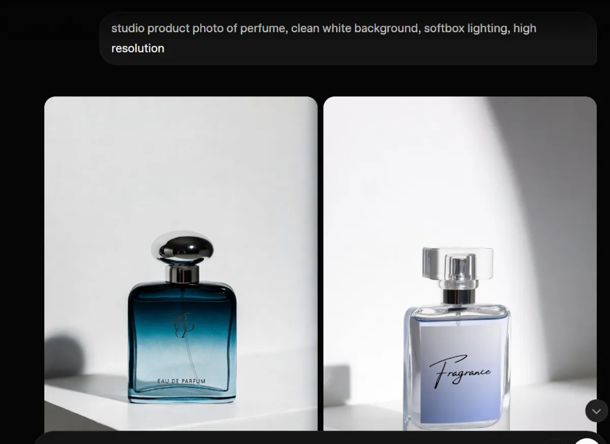 Photo of a perfume created in Grok | Skylum Blog