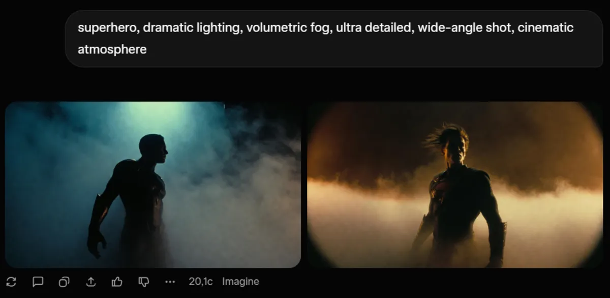 Photo of a superhero in the fog created in the Grok | Skylum Blog