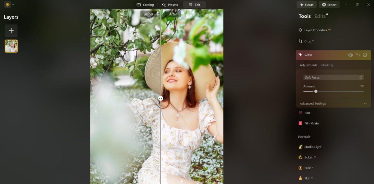 Glow tool in Luminar Neo | Skylum Blog

