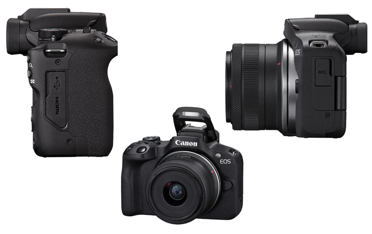 Tampilan samping Canon EOS R50 | Skylum Blog

