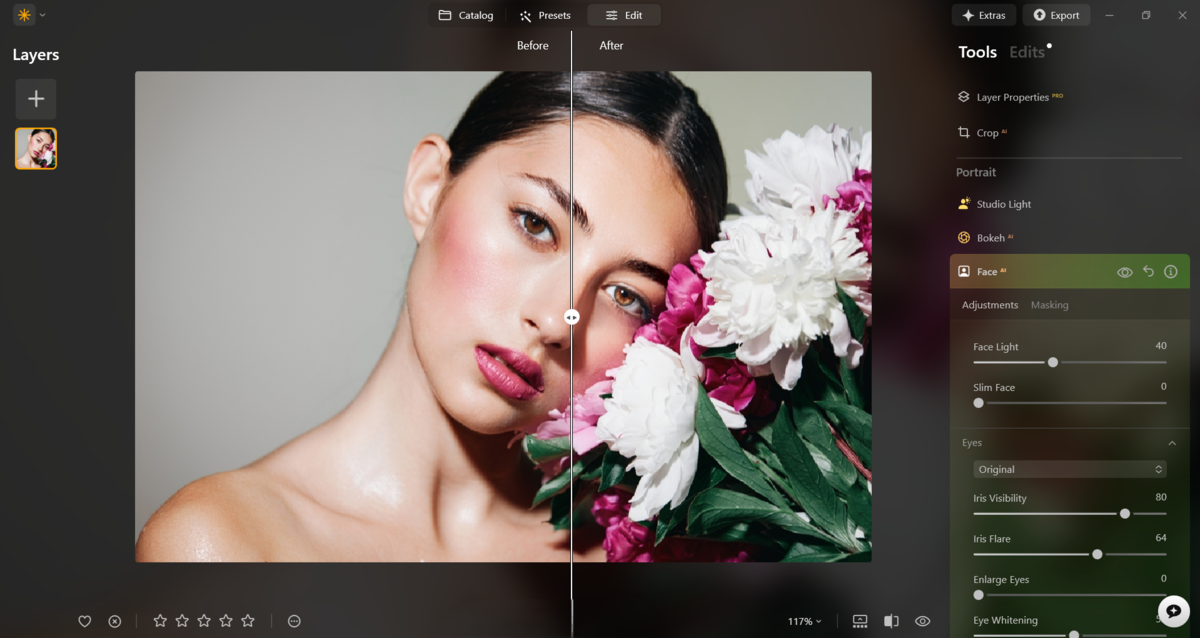 Face Light tool and eye tools in Luminar Neo | Skylum Blog

