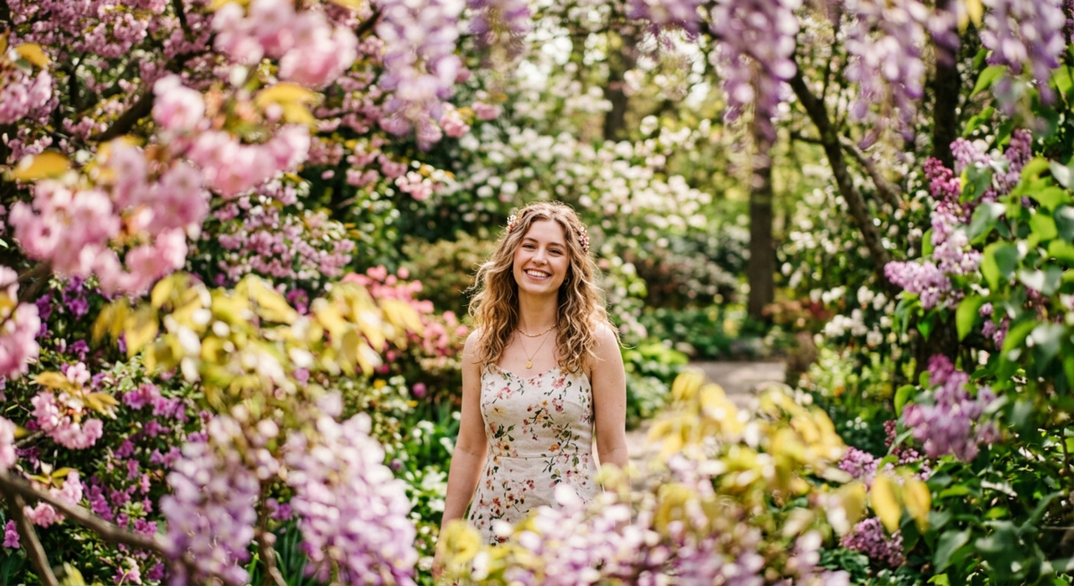 A photo taken through foreground flowers for depth | Skylum Blog

