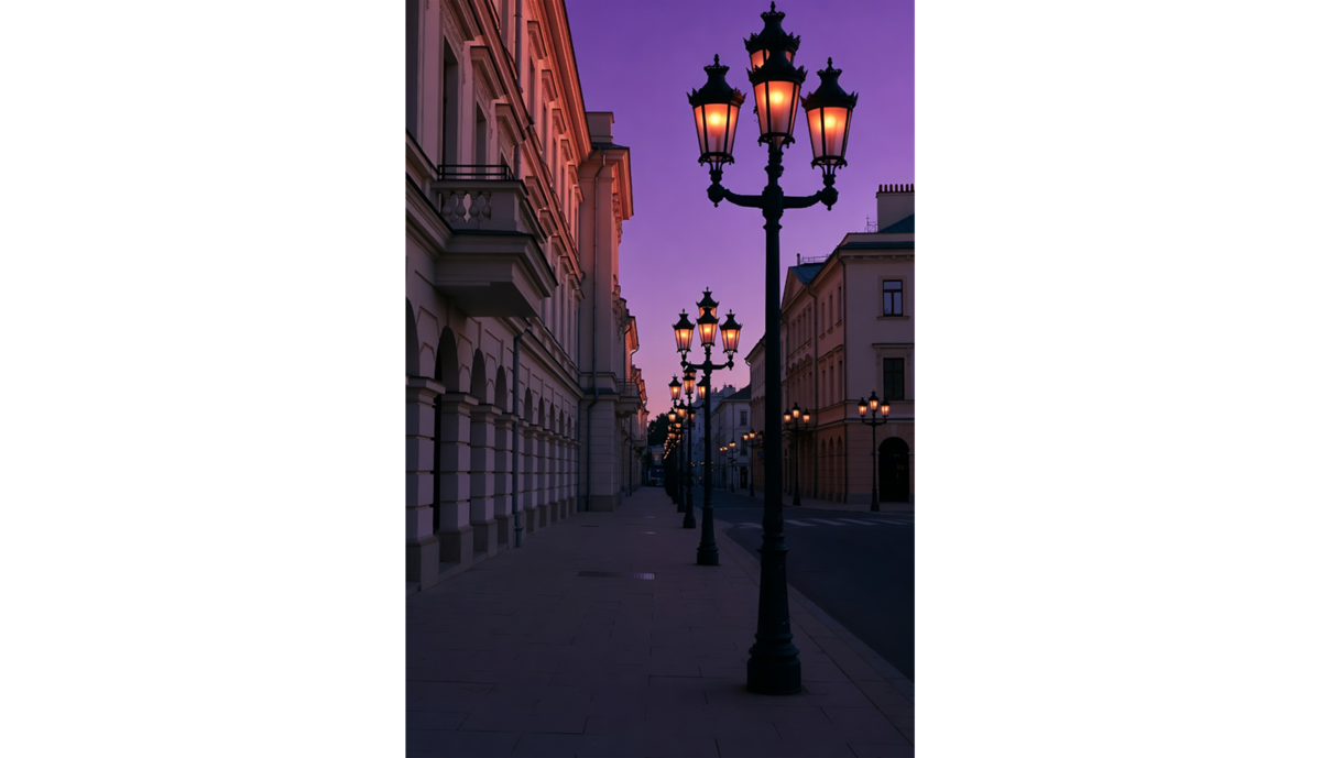 A street with bright lanterns | Skylum Blog