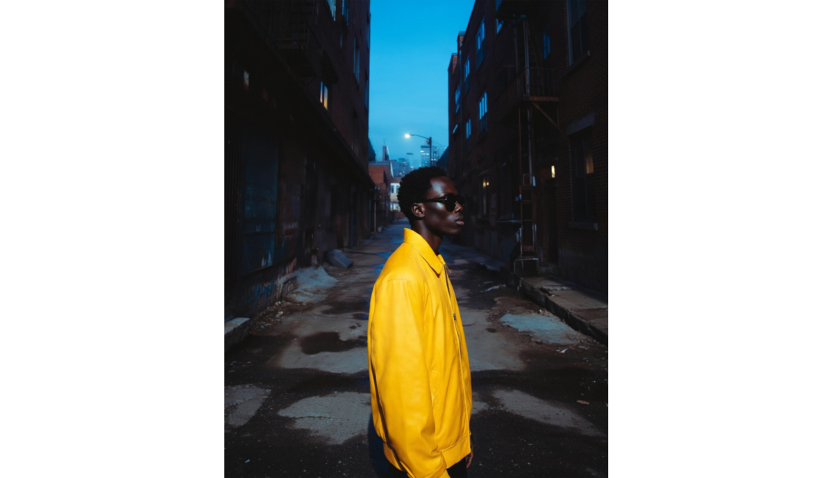A guy in a yellow jacket in an alley | Skylum Blog