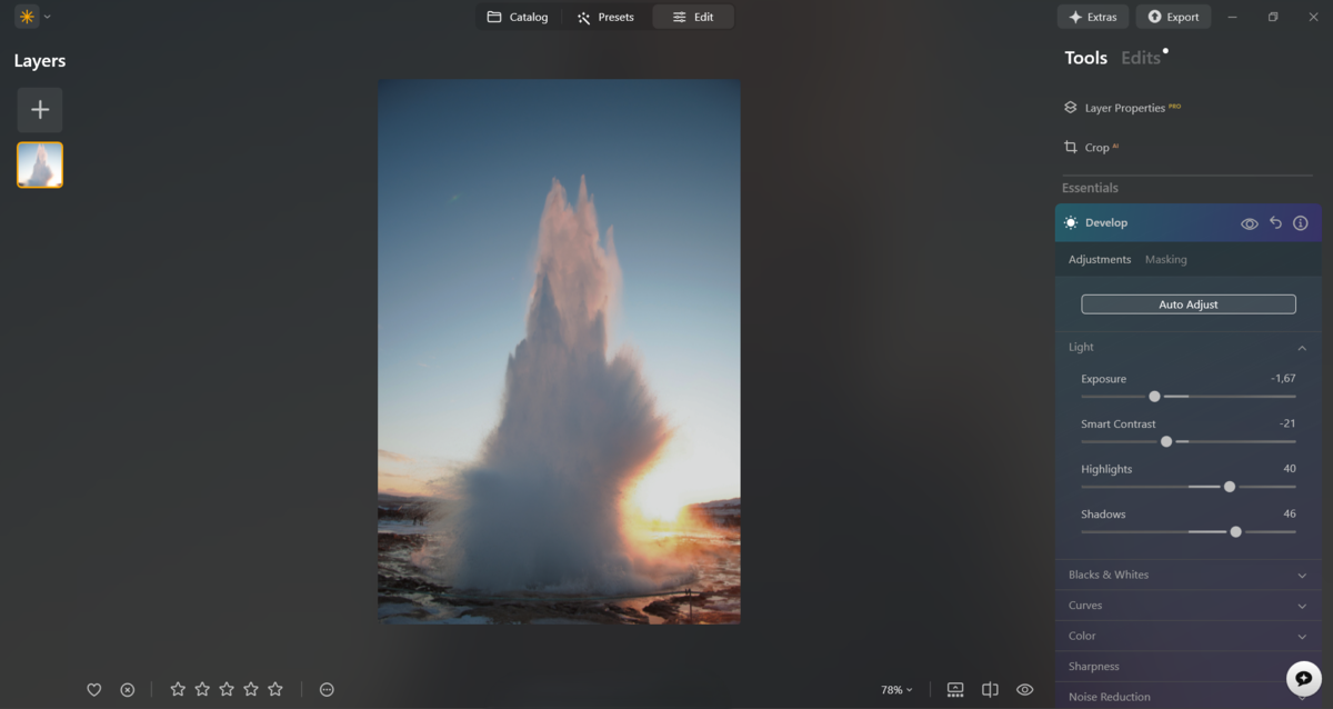Úprava fotografie v aplikaci Luminar Neo | Skylum Návod k použití

