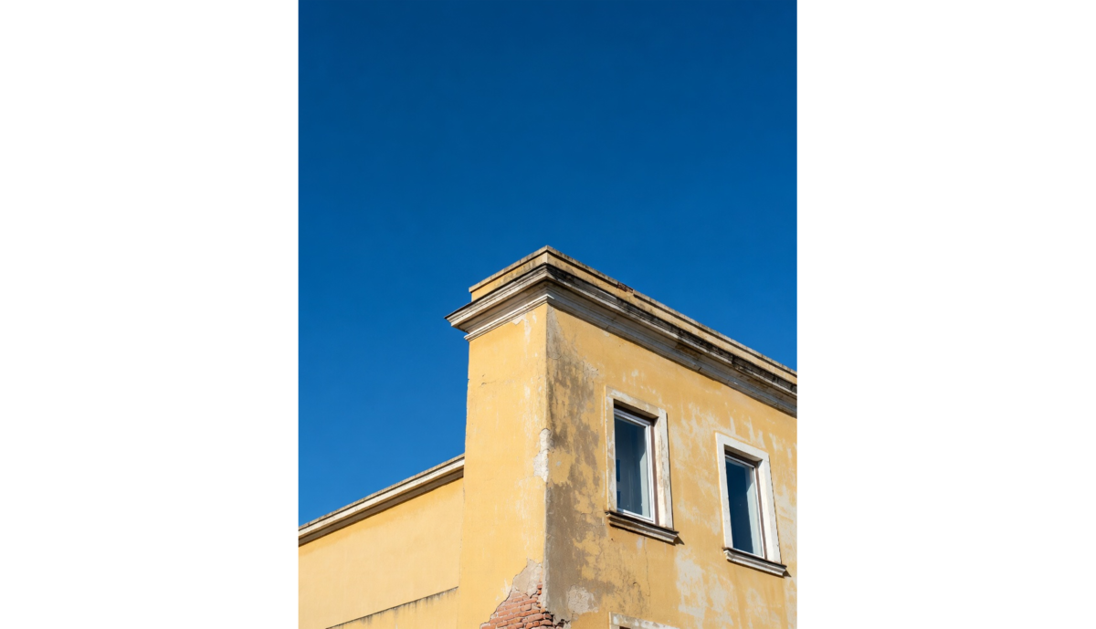 Yellow building against the sky | Skylum Blog