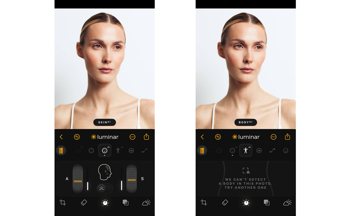 SkinAI and BodyAI tools in Luminar Mobile | Skylum Blog

