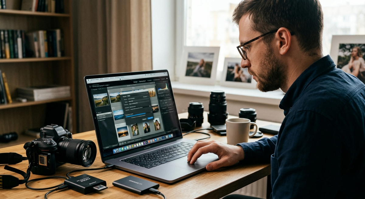 A photographer works with files | Skylum Blog

