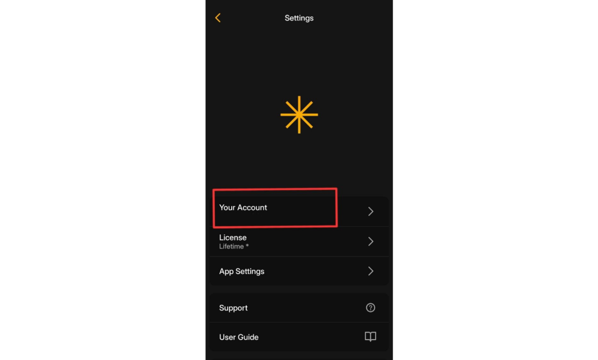 Selecting an account in Luminar Mobile | Skylum Blog