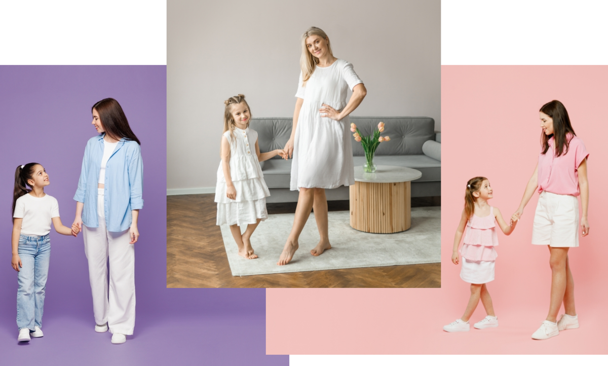 Mother and daughter outfit for a summer photo shoot | Skylum Blog

