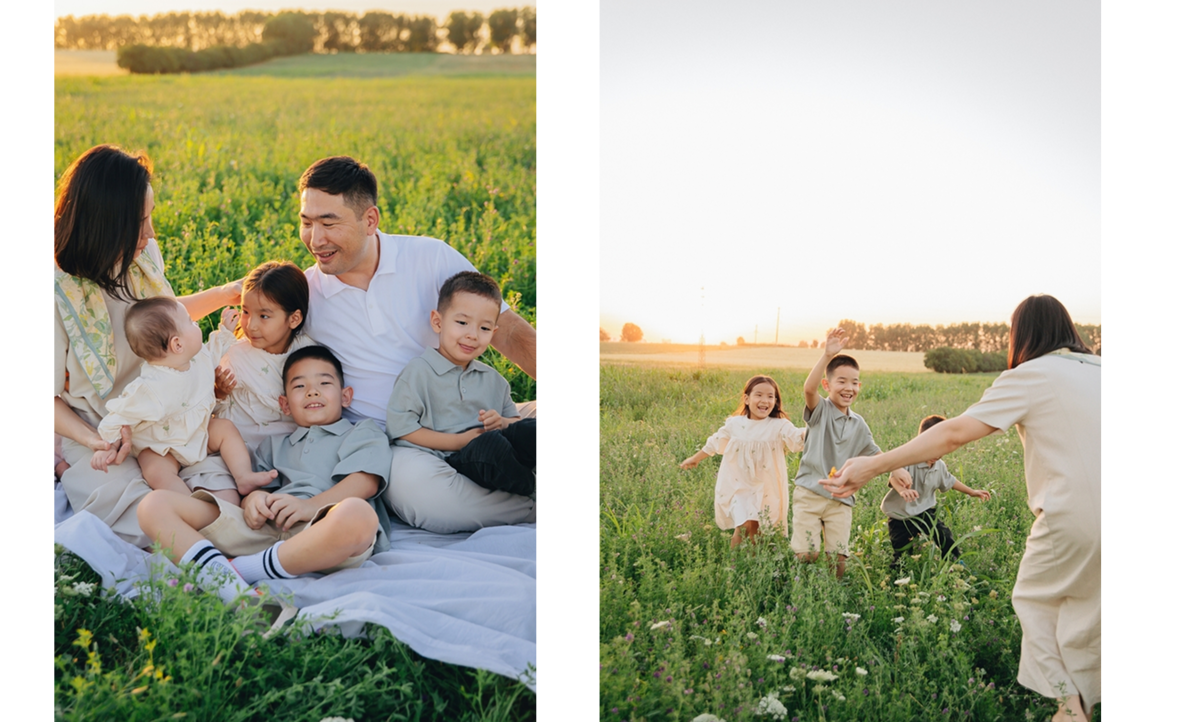 A series of family summer photo sessions in the field | Skylum Blog

