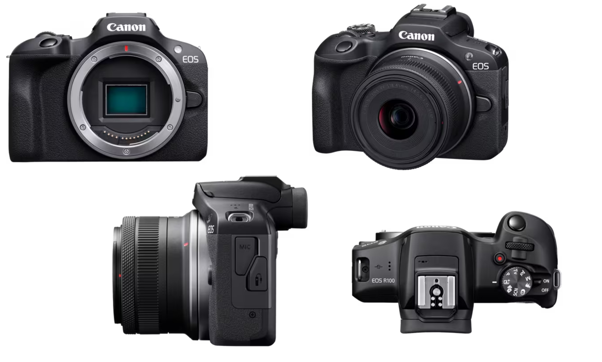 Le Canon EOS R100 vu sous différents angles | Blog Skylum