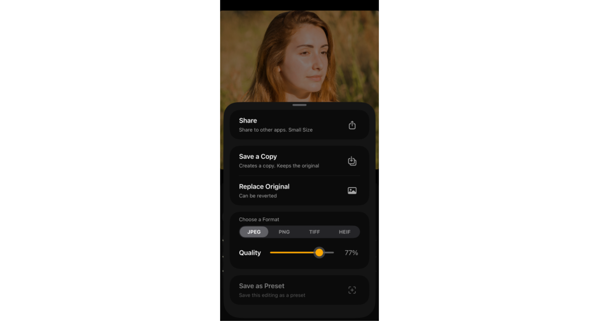 Saving photos in Luminar Mobile | Skylum Blog


