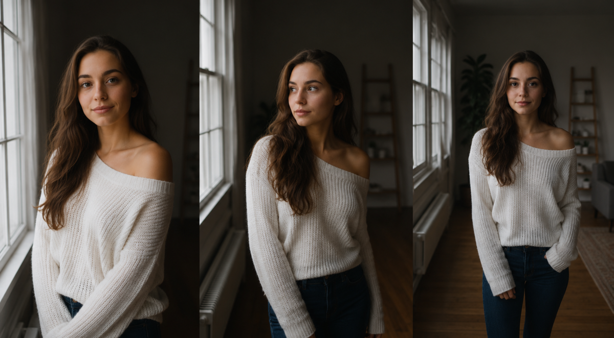 Portrait with side lighting indoors | Skylum Blog