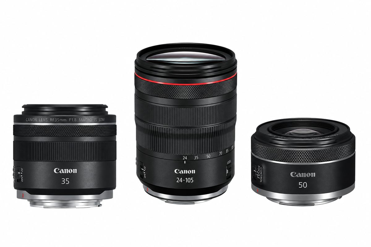 RF 35 mm f/1,8 Macro IS STM, RF 24–105 mm f/4L IS USM, RF 50 mm f/1,8 STM | Blog Skylum