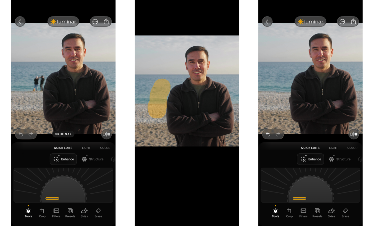 Deleting an object in Luminar Mobile | Skylum How-to

