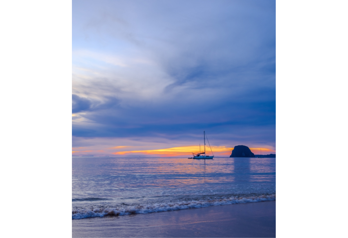 Calm ocean at sunset with a wooden pier | Skylum Blog 

