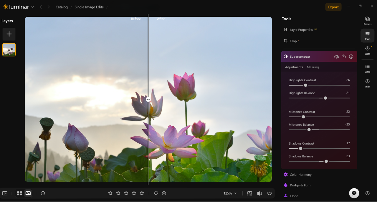 Narzędzie „Superkontrast” w programie Luminar | Blog Skylum