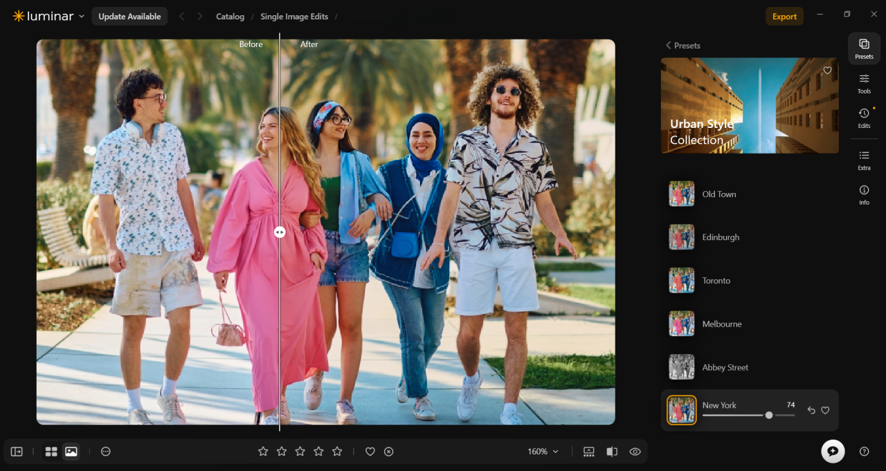 Presets in Luminar