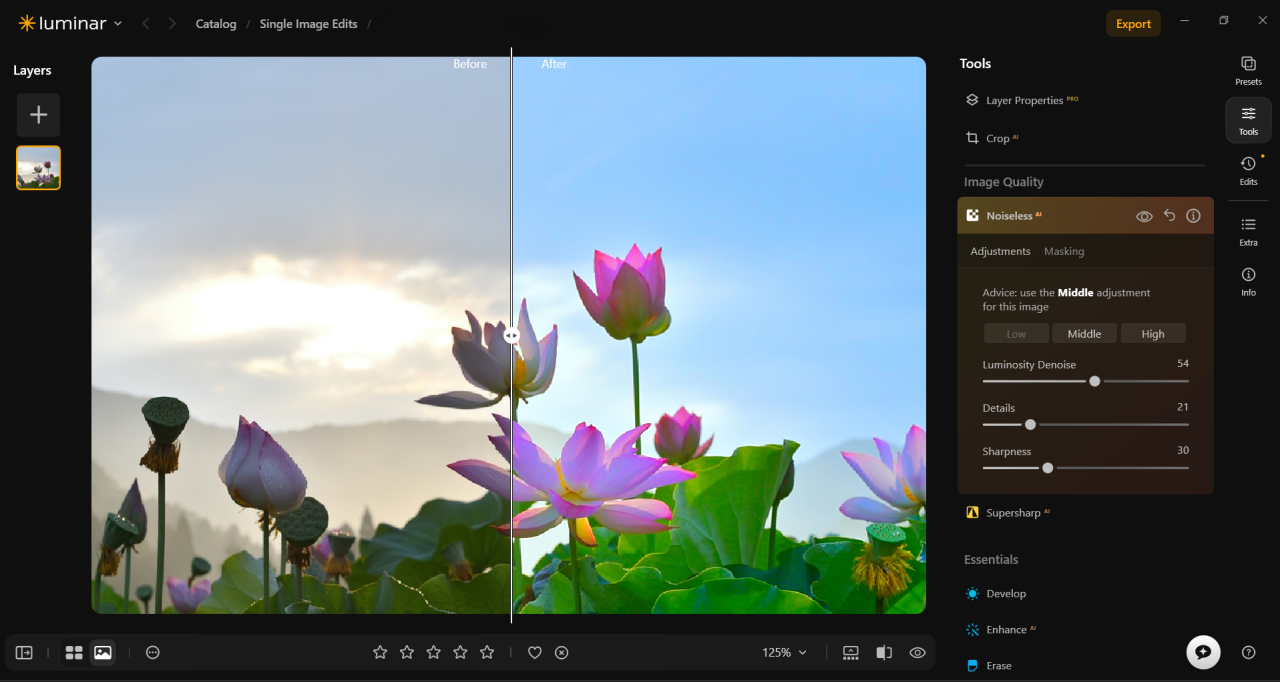 Technologia Noiseless AI firmy Luminar | Blog Skylum