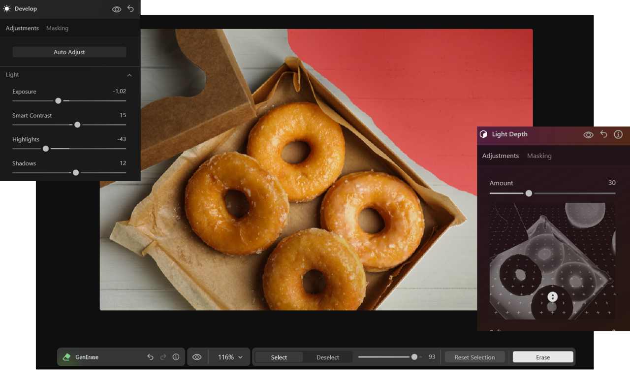 Photo editing in Luminar