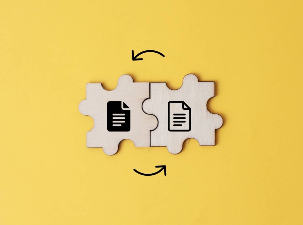 Two puzzle pieces with document icons | Skylum Blog