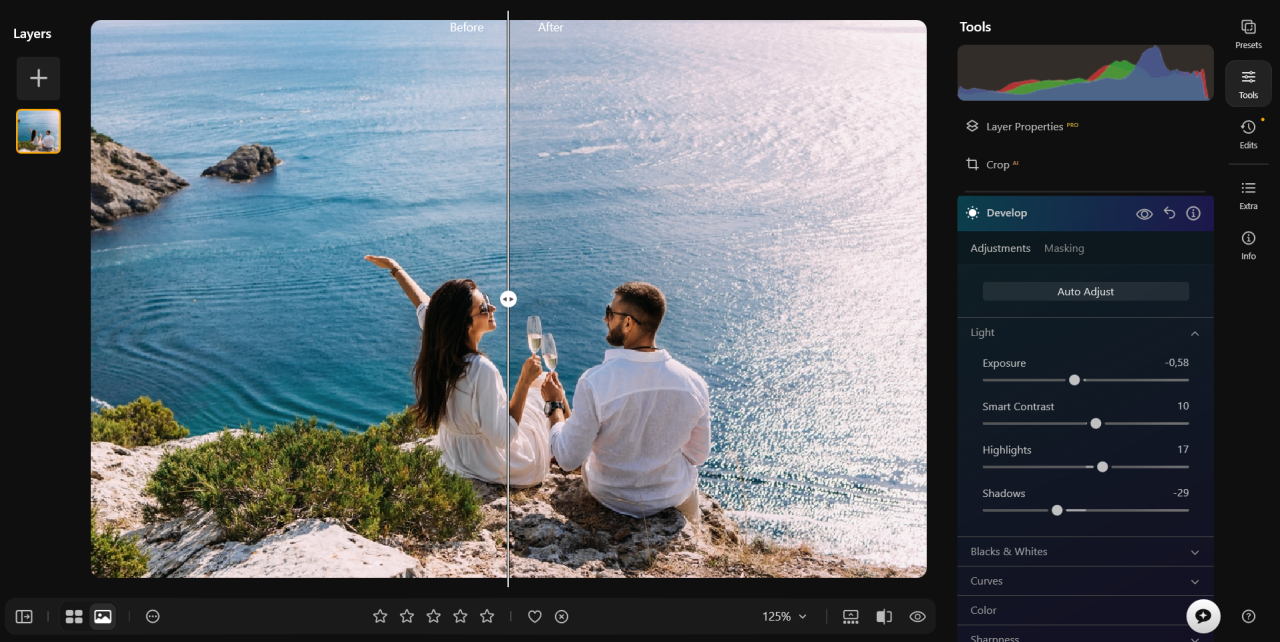 Develop in Luminar