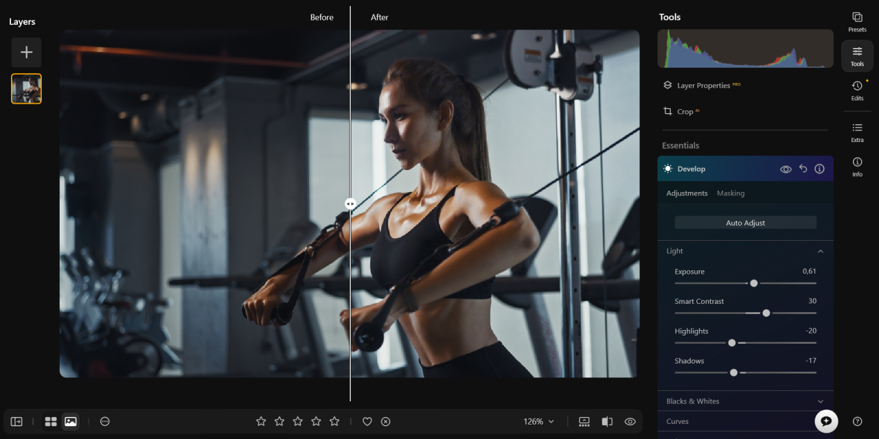 Develop in Luminar