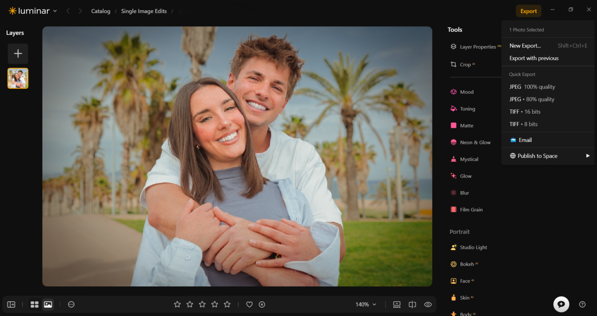 Export photo in Luminar | Skylum How-to

