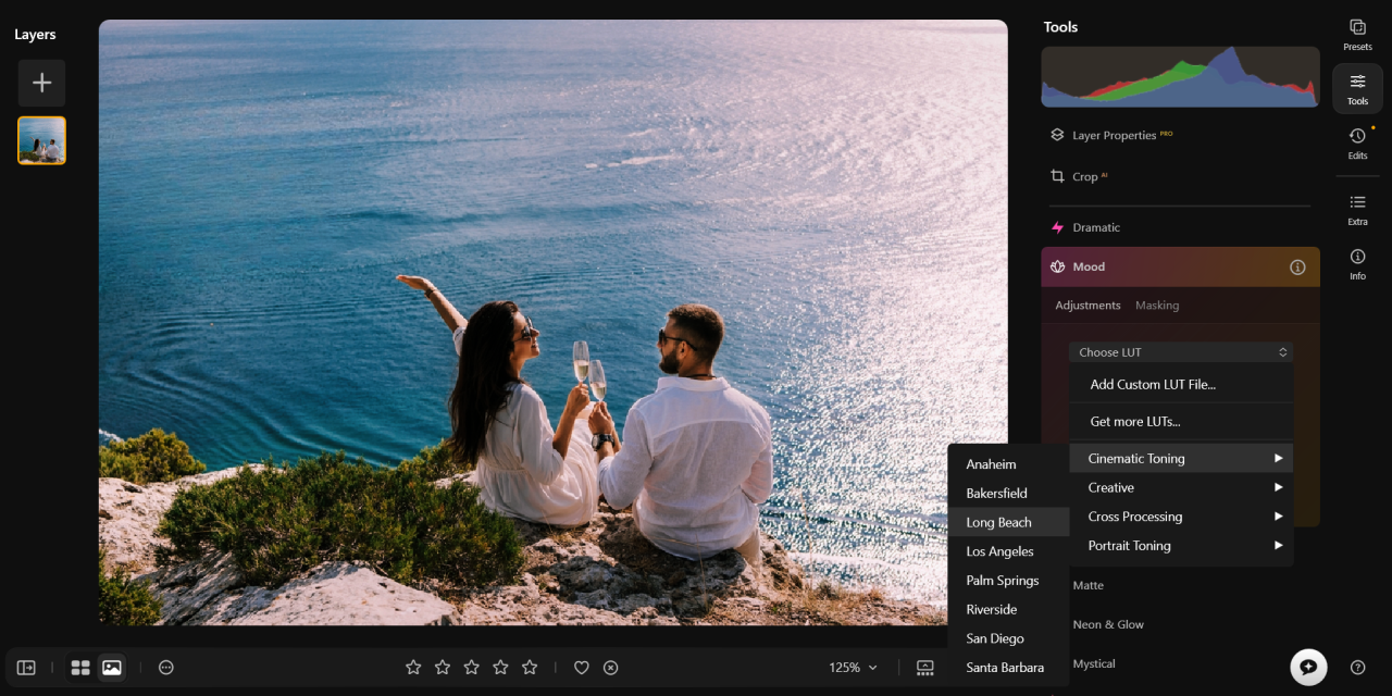 Photo filters in Luminar