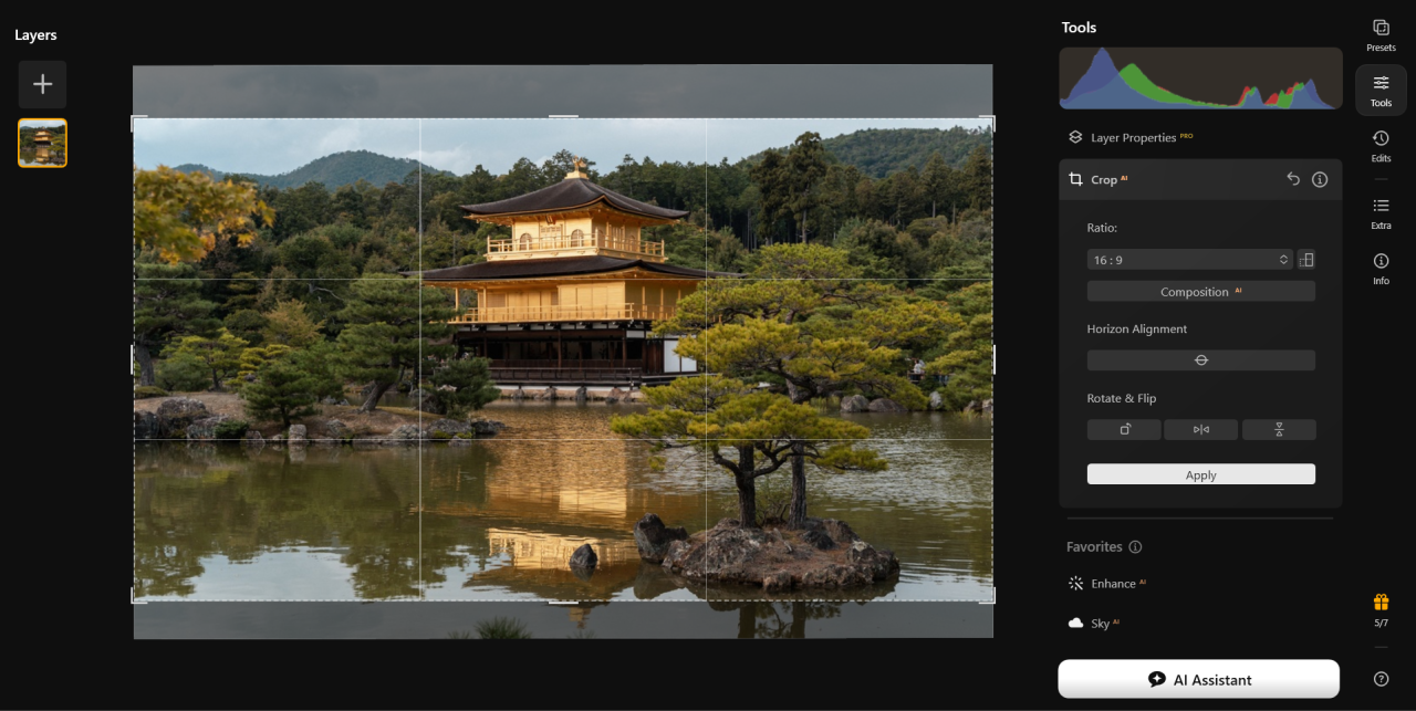 Crop in Luminar